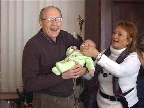 mon frere Alphonse et ma soeur Cecile avec le petit Felix