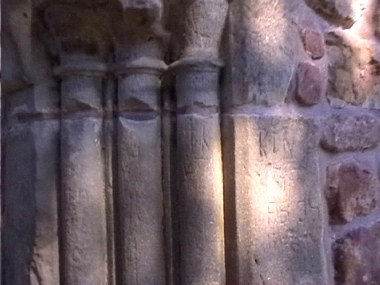  m jacob 13 7 03  Heidenkirche dernier vestigedu village disparu de Birsbachporche gothique 14me sicle