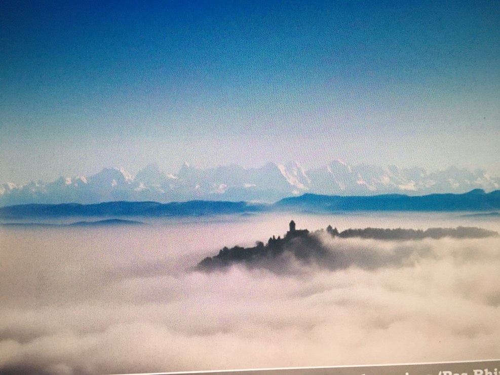 les Alpes vues depuis la plaine d'Alsace