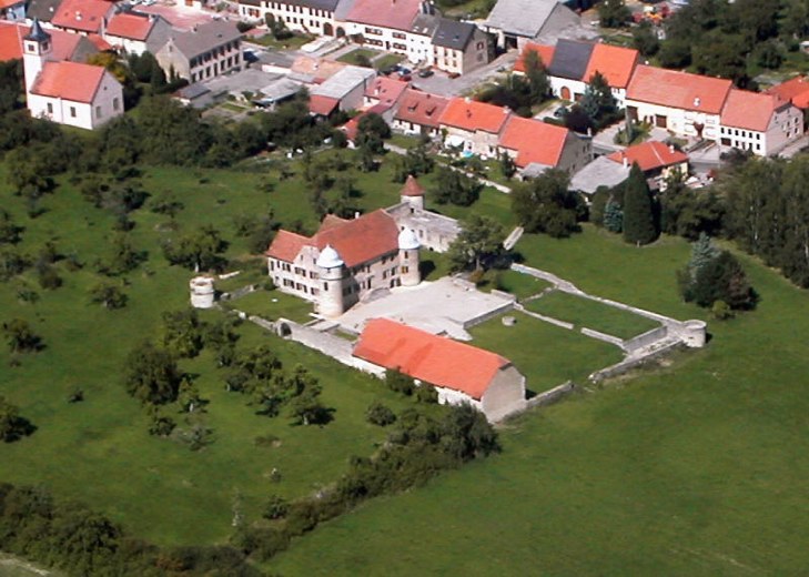 le chateau de Diedendorf vu du ciel
