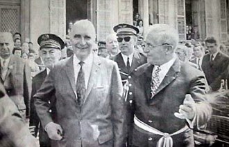 Le Prsident Pompidou et le Maire Alphonse Koessler
 sarre-union 1912